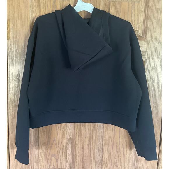 NWT Black Size Large Slightly Cropped Black Jacket with Dolman Sleeves - Picture 2 of 5